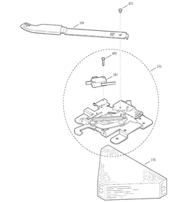 Door Lock Diagram and Parts List for JBP78DD1CC  General Electric Range