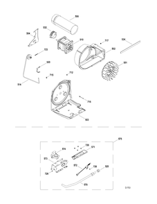 BLOWER-DRIVE-BURNER Diagram and Parts List for GFMN245GL0MS  General Electric Dryer