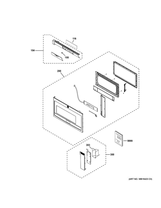 Part Location Diagram of WB34X34973 GE Vent Grille (Dark Dorain)