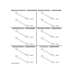 Cafe Customization Diagram and Parts List for CTC912P2N3S1  General Electric Microwave Oven Combo