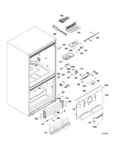 FZ SECTION Diagram and Parts List for GFRF2KBYAWW  General Electric Refrigerator