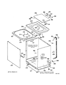 CABINET Diagram and Parts List for 57481D0WW  General Electric Washer