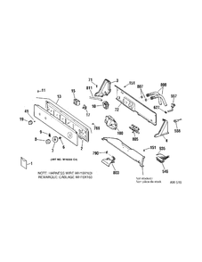 CONTROLS Diagram and Parts List for GJSR4170D0WW  General Electric Washer