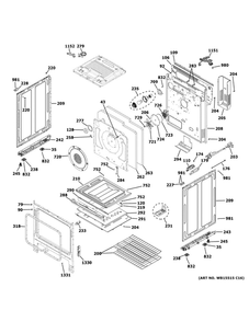 Body Parts Diagram and Parts List for JGS760SEL4SS  General Electric Range