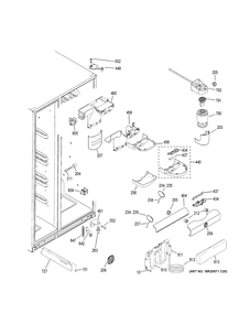 FRESH FOOD SECTION Diagram and Parts List for GSE25HMHJHES  General Electric Refrigerator