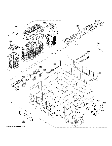 Lower Rack Assembly Diagram and Parts List for CDT845M5N8S5  General Electric Dishwasher