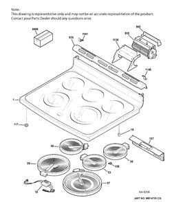 COOKTOP Diagram and Parts List for CCS975SD2SS  General Electric Range