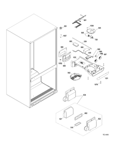 FF SECTION Diagram and Parts List for GBRC0GAXERBB  General Electric Refrigerator