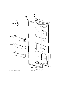 Door Diagram and Parts List for FUF17QRRAWW  General Electric Freezer