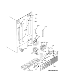 Machine Compartment Diagram and Parts List for GSE25GGPHCBB  General Electric Refrigerator