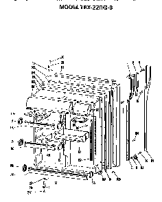 Fresh Food Door Diagram and Parts List for TBX22RGB  General Electric Refrigerator