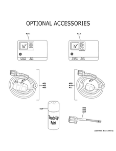 Optional Accessories Diagram and Parts List for AZ45E15DABW7  General Electric Air Conditioner