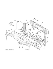 Control Panel Diagram and Parts List for JB250GF6SA  General Electric Range