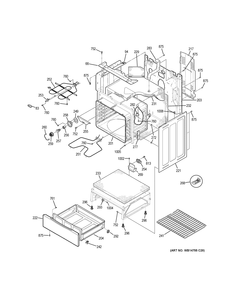 Part Location Diagram of WB35X29569 GE OVEN CAVITY INSULATION