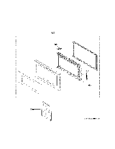 Door parts Diagram and Parts List for PEB7227SL2SS  General Electric Microwave