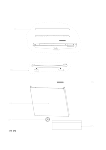 ESCUTCHEON & DOOR ASM Diagram and Parts List for GDT650SSF0SS  General Electric Dishwasher