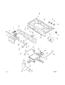 CONTROL PANEL Diagram and Parts List for WCXH208H4WW  General Electric Washer
