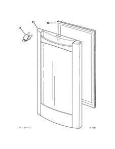DOOR Diagram and Parts List for PWR04FANABSC  General Electric Refrigerator