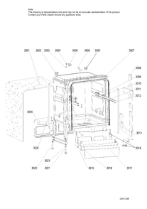 Part Location Diagram of WG04L03616 GE BASEBOARD