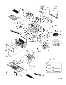 MICROWAVE Diagram and Parts List for HVM1750BMC01  General Electric Microwave