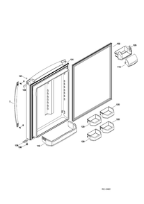 FF DOOR Diagram and Parts List for ADR20KSEARES  General Electric Refrigerator