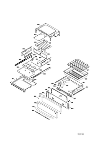 DRAWER PARTS Diagram and Parts List for PCGB930SET3SS  General Electric Range
