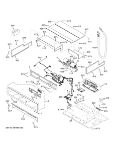 Control Panel Diagram and Parts List for CTS90DM2N3S5  General Electric Wall Oven
