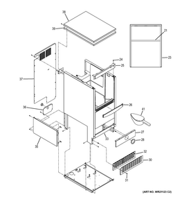 Part Location Diagram of WR13X26017 GE KICK PLATE COVER