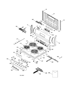 CONTROL PANEL & COOKTOP Diagram and Parts List for JCAP760SM2SS  General Electric Range