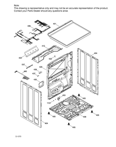 Cabinet Diagram and Parts List for GTMP520ED4WW  General Electric Dryer