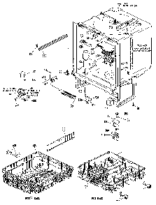 Tub Assembly Diagram and Parts List for GSD830M-20  General Electric Dishwasher