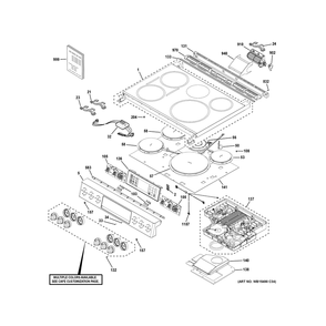 Part Location Diagram of WB27X48968 GE GLASS & TOUCH BOARD ASM