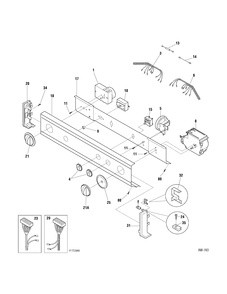 Part Location Diagram of WG04A01749 GE SCREW, FLAT HEAD