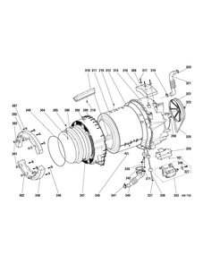 TUB & MOTOR Diagram and Parts List for GBVH5200J3WW  General Electric Washer