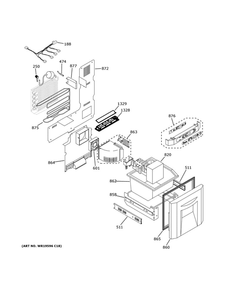 Freezer Controls And Components Diagram and Parts List for ZIBI240HCII  General Electric Wine and Beverage Cooler