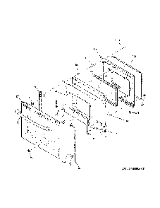 Door Diagram and Parts List for PHS930BL5TS  General Electric Range