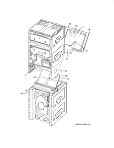 Cabinet 3 Diagram and Parts List for GTUP240EM4WW  General Electric Washer Dryer Combo