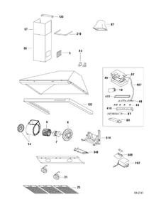 Part Location Diagram of WG02F00727 GE HOOK
