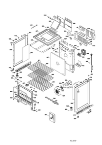 Body Parts Diagram and Parts List for PFE28RSHSS  General Electric Range