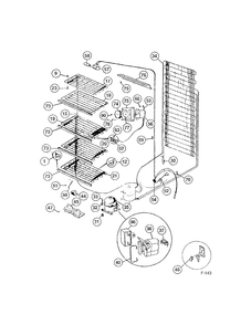 FREEZER Diagram and Parts List for 86120-1  General Electric Freezer