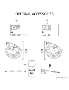 Optional Accessories Diagram and Parts List for AZ45E15DACW5  General Electric Air Conditioner