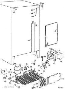 SYSTEM GROUP Diagram and Parts List for 39338  General Electric Refrigerator