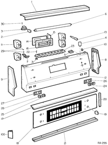 Part Location Diagram of WB3M433 GE NO LONGER AVAILABLE