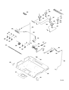 GAS PARTS Diagram and Parts List for PGS975SER1SS  General Electric Range