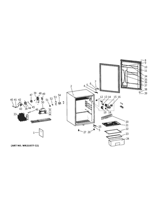 Part Location Diagram of WR55X31430 GE COMPRESSOR ELECTRICAL WIRE