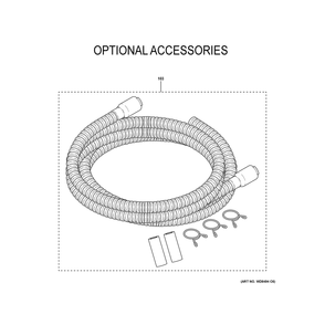 Optional Accessories Diagram and Parts List for PDD415PYY0FS  General Electric Dishwasher
