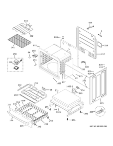 Body Parts Diagram and Parts List for JS760EP7ES  General Electric Range