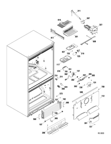 FZ SECTION Diagram and Parts List for PFRS2MJXASS  General Electric Refrigerator