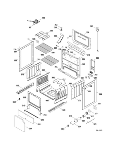 BODY PARTS Diagram and Parts List for ECBP82DP1WW  General Electric Range