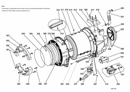 TUB & MOTOR Diagram and Parts List for GCVH6800J4WW  General Electric Washer